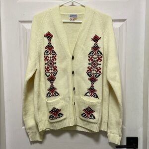 Laurentien | Woolco | Vintage | 1970’s | Knit | Button Down | Cardigan | Size L